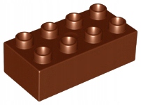 

Lego Duplo Klocek 2x4 Brązowy 1szt