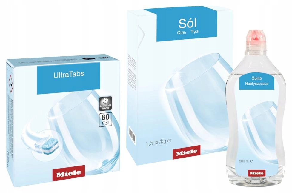 Čisticí sada pro myčky nádobí Miele All in one set tablety leští sůl