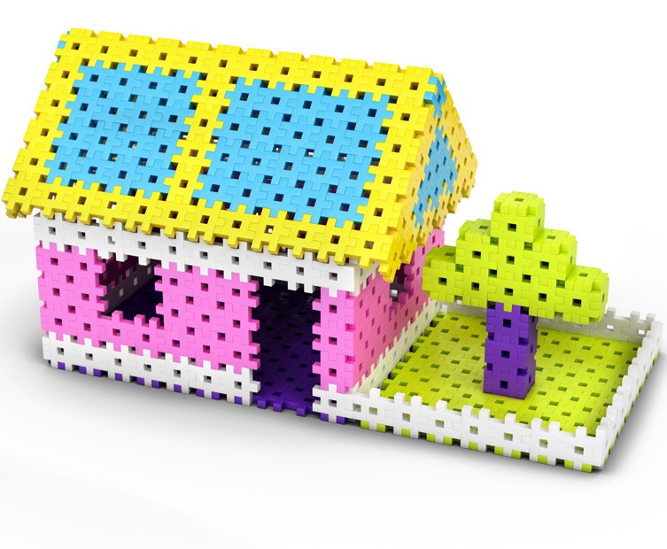 KLOCKI KONSTRUKCYJNE Wafle MELI Basic Pink 600 elementów Stan opakowania oryginalne