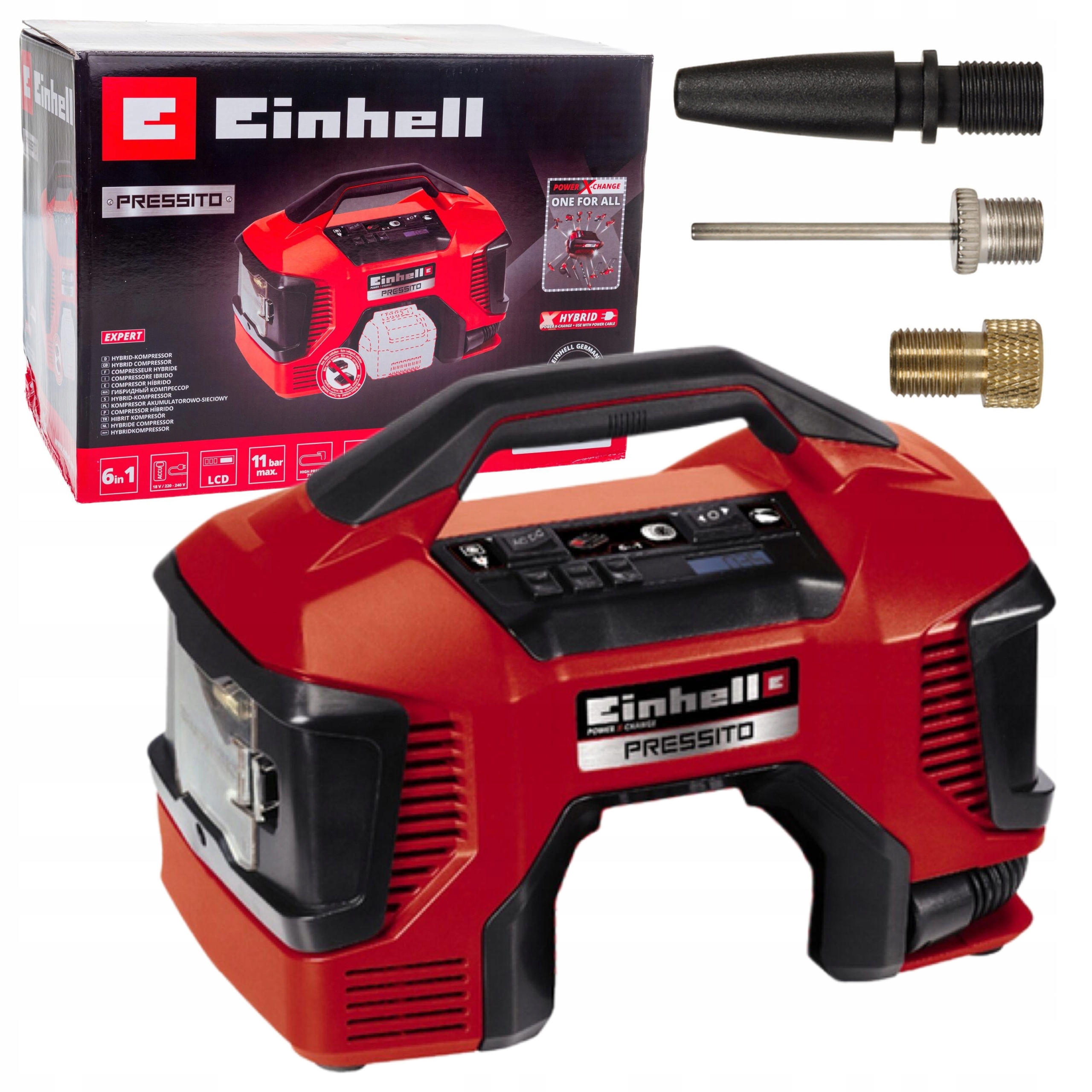 Einhell Pressito Hybridný Akumulátorový Kompresor 18V 4020460 Solo