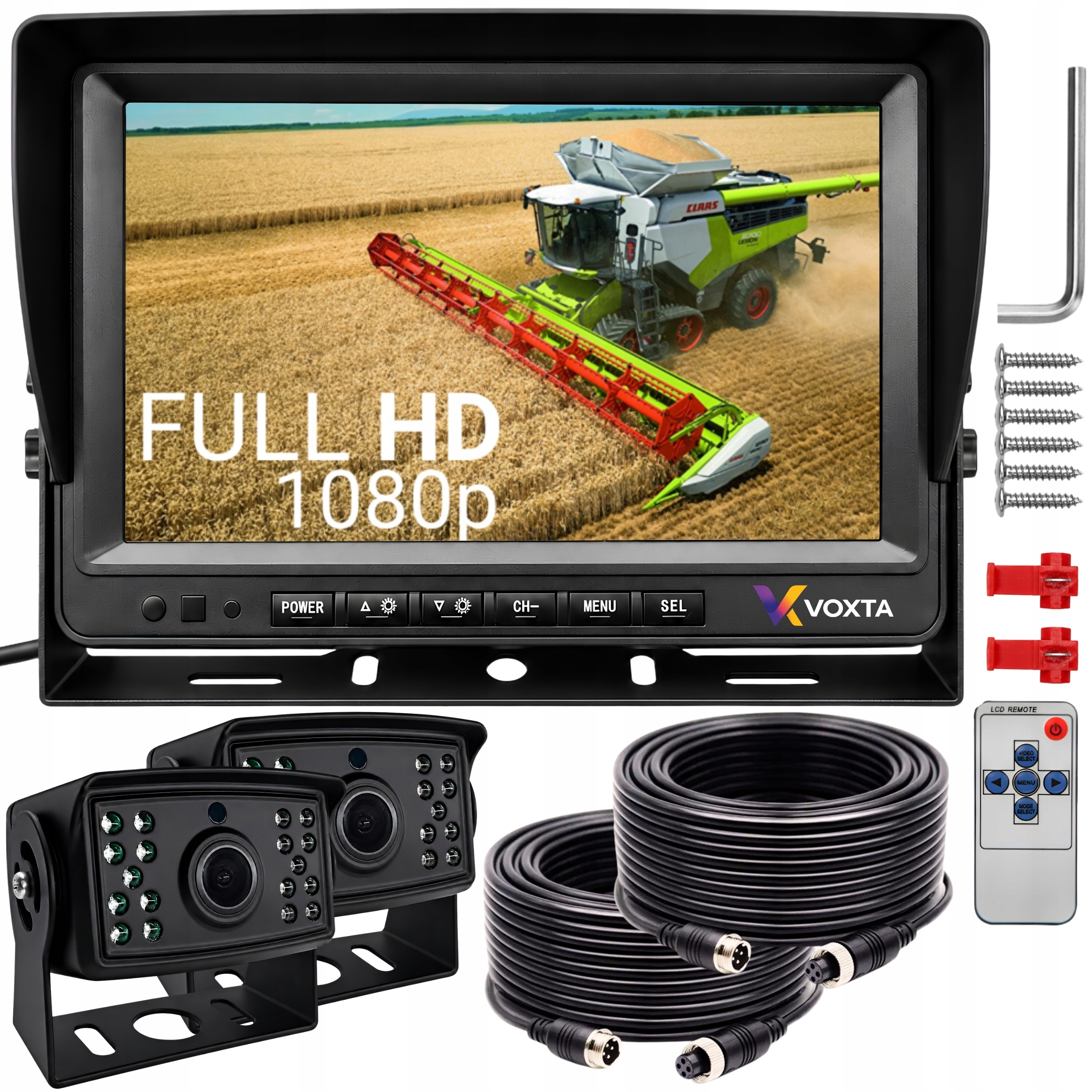AHD9016 Couvací Kamera LCD Monitor 9" 12-36V Full Hd Sony pro Kombajn Kamion