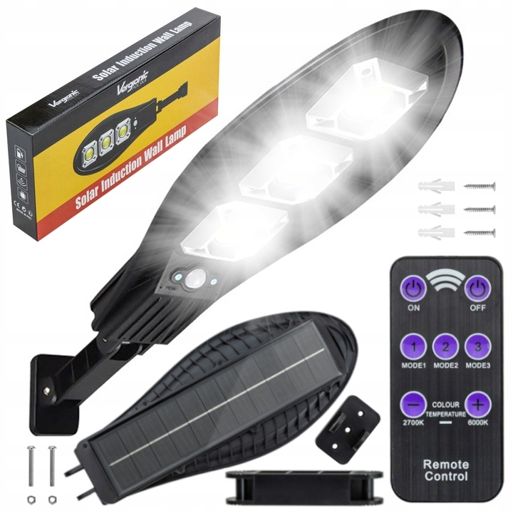 

Lampa Solarna Led Czujnik Ruchu Zmierzchu Pilot