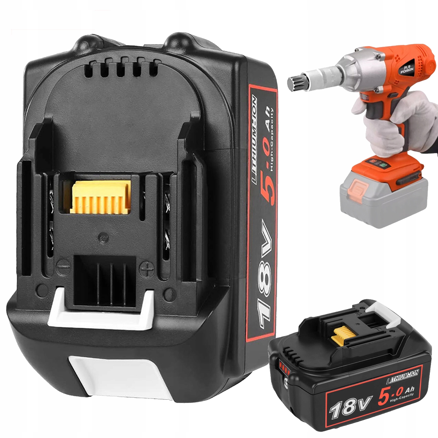 Akumulátor 5AH 18V Digitální Displej S Led Diodou