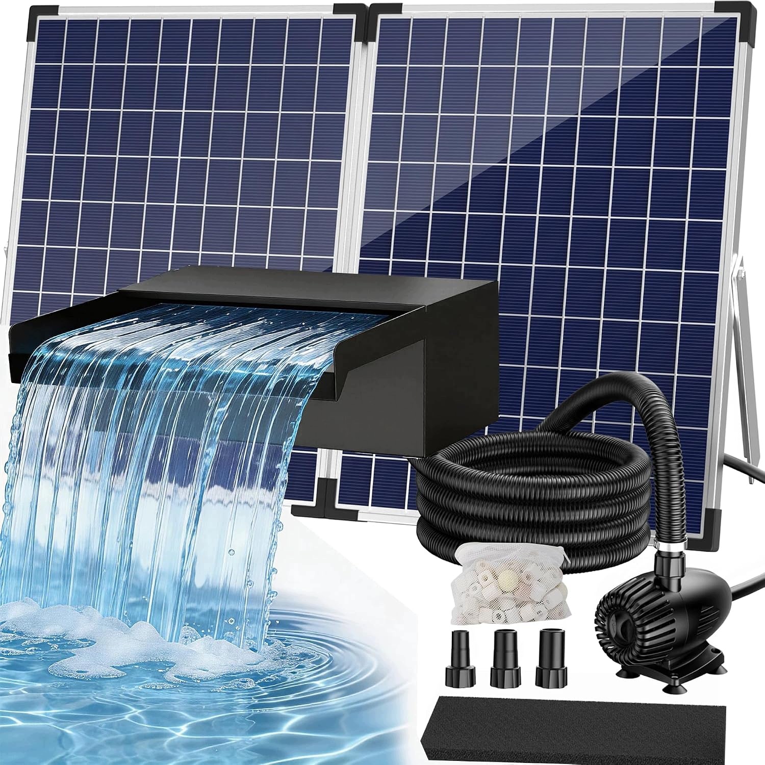 Wodospad Solarny Biling 70W Stal Pompa 2500L/h 32cm M3481