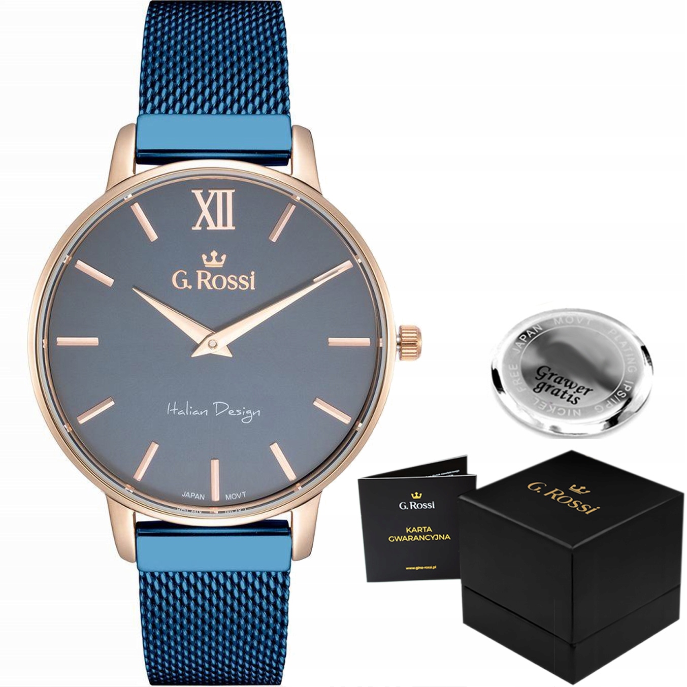 Dámské hodinky G. Rossi Jetta B síťované Box