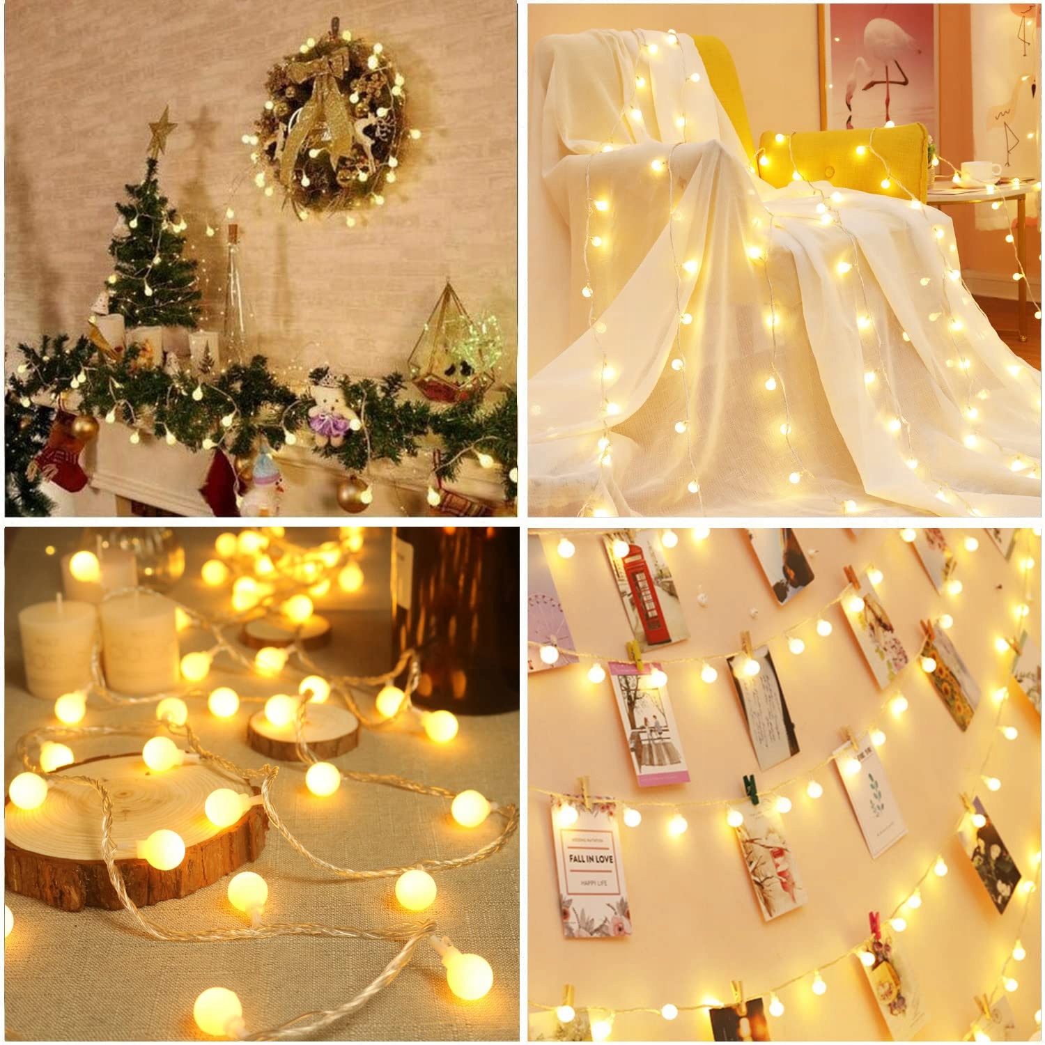 WOWDSGN Lampki LED Girlanda 300LED 30M Party Ogród Wnętrze Zewnątrz — miniatura 6