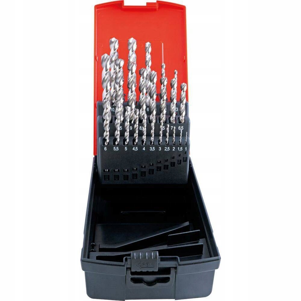 Zestaw wierteł krętych z chwytem cylindrycznym