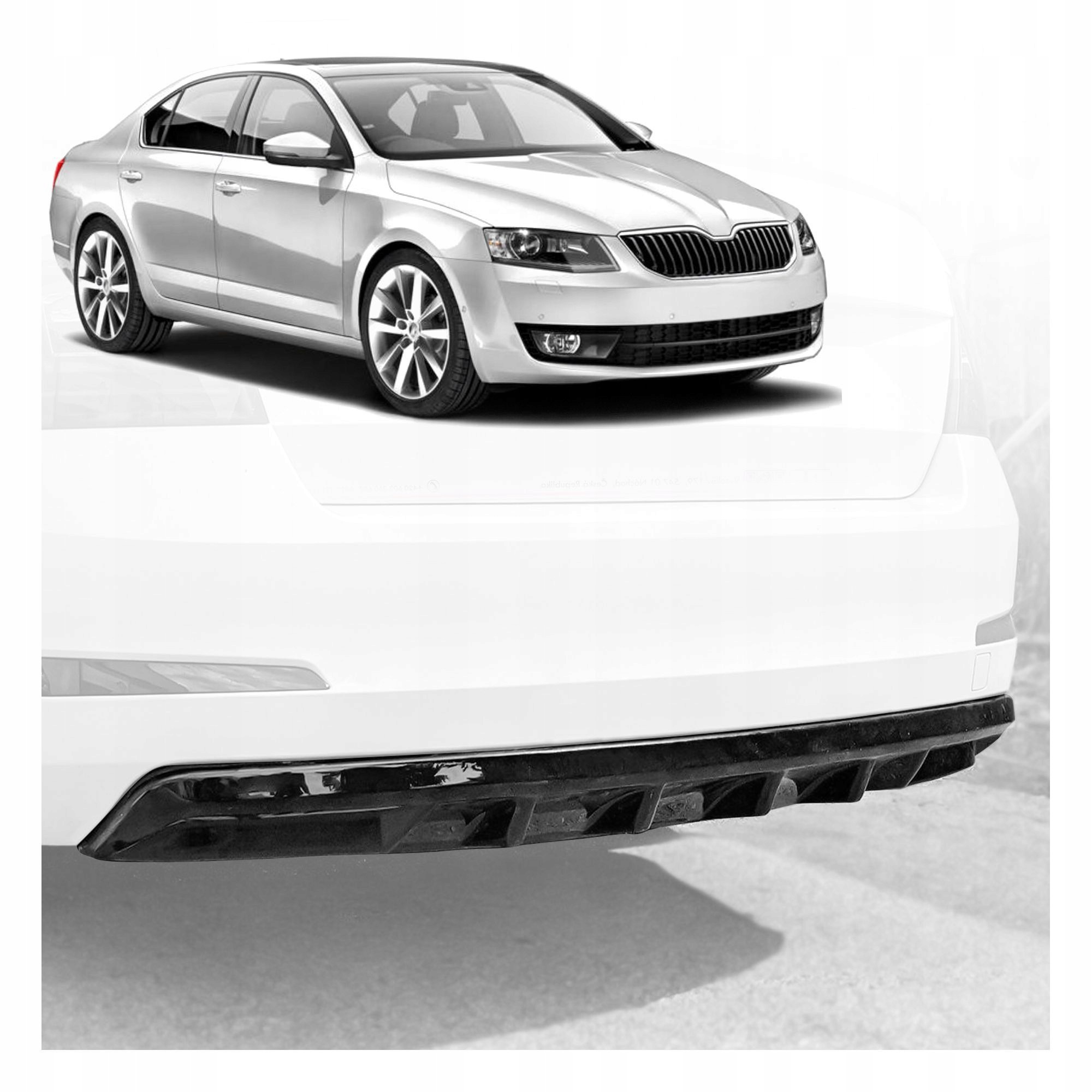Difuzér – nástavec zadního nárazníku pro Škoda Octavia III 2013-2016 Liftback