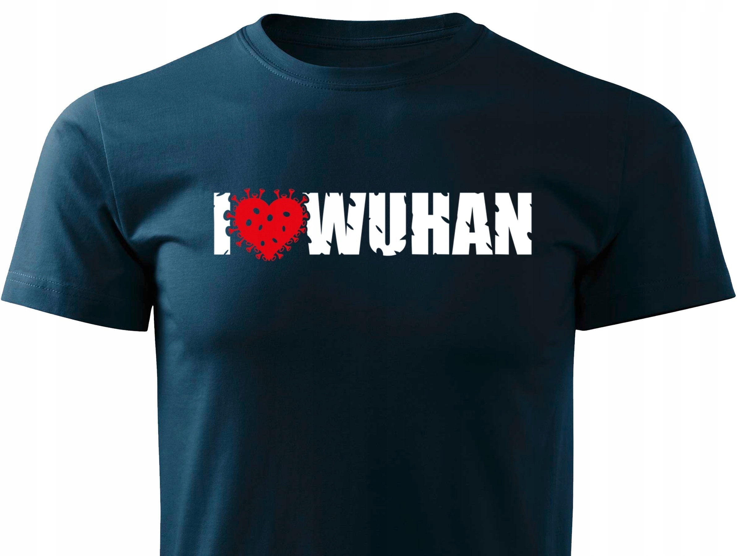 

Koszulka T-shirt z super nadrukiem I Love Wuhan