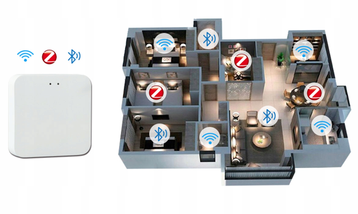 Czujnik TEMPERATURY I WILGOTNOŚCI ZIGBEE TUYA MINI Waga produktu z opakowaniem jednostkowym 0.035 kg