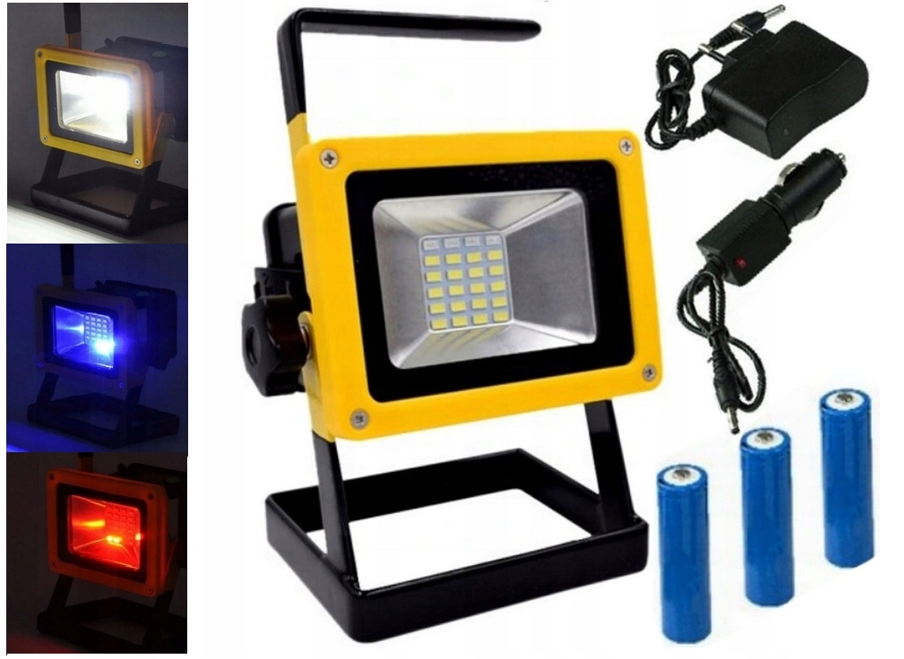 

Halogen Przenośny 2xLED Smd Akumulatorowy 100W