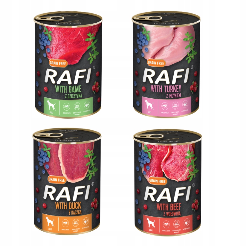 Dolina Noteci Rafi MIX příchutí moka krmivo pro psy 12x400g