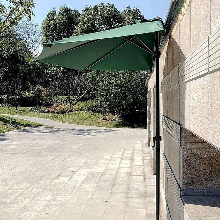 PARASOL OGRODOWY DUŻY SKŁADANY PÓŁ-PARASOL ŚCIENNY NA TARAS 2,7M ZIELONY Wysokość maksymalna 240 cm
