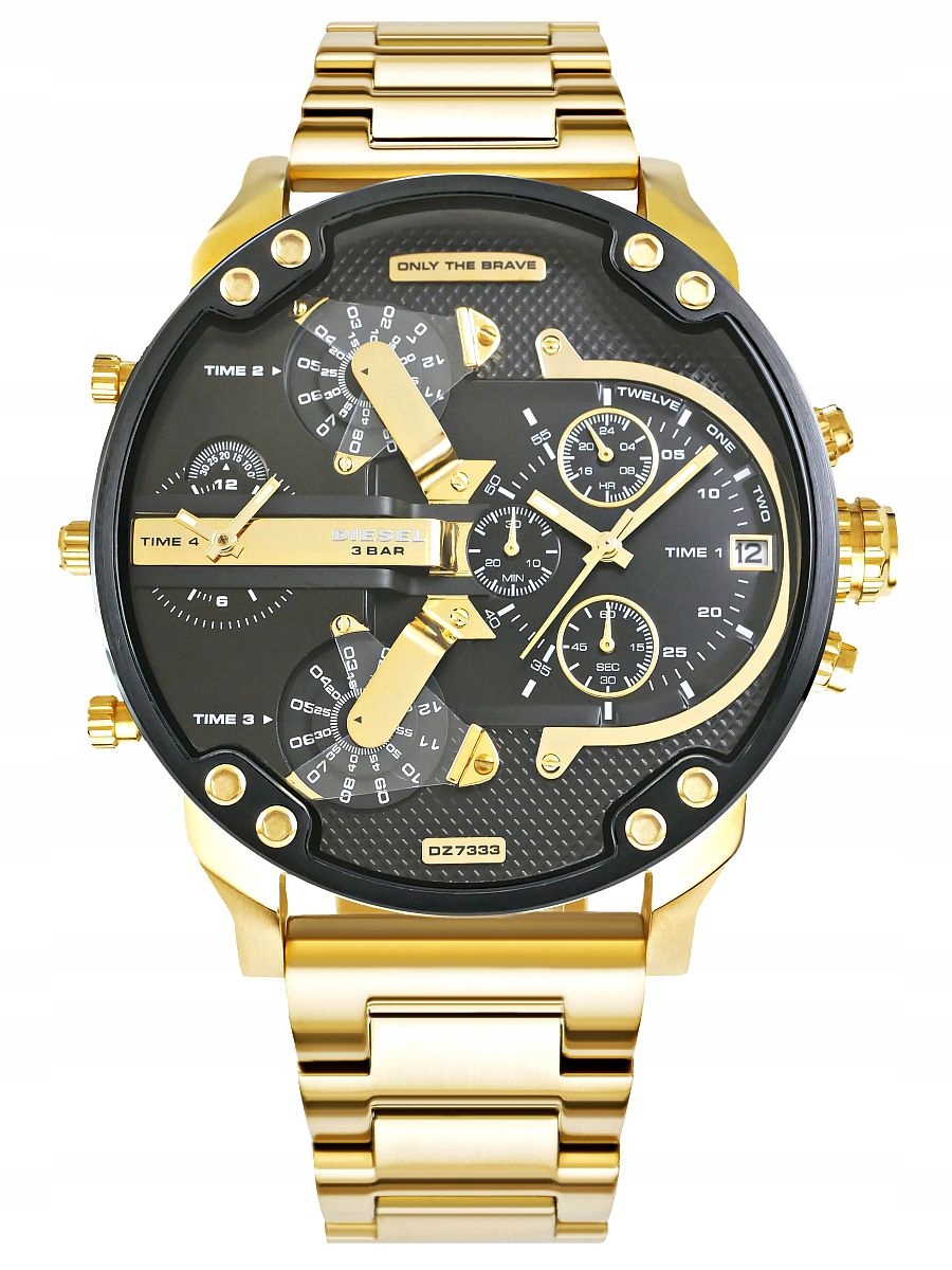 Zegarek męski Diesel Złoty Solidny Masywny DZ7333