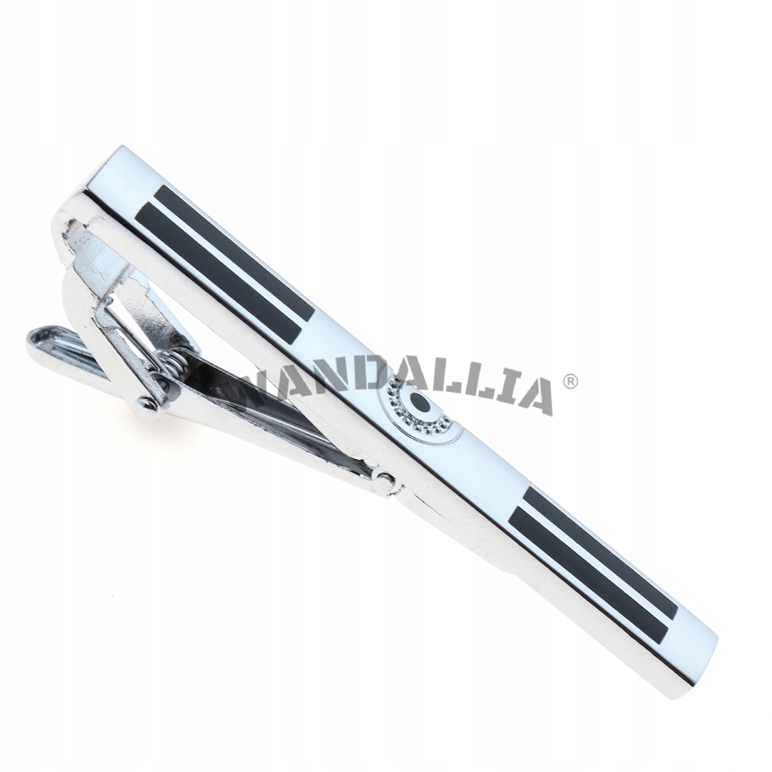 WANDALLIA Spinka do Krawata SP-KR-144 Klasyczna Srebrna dł.6cm Marka Wandallia