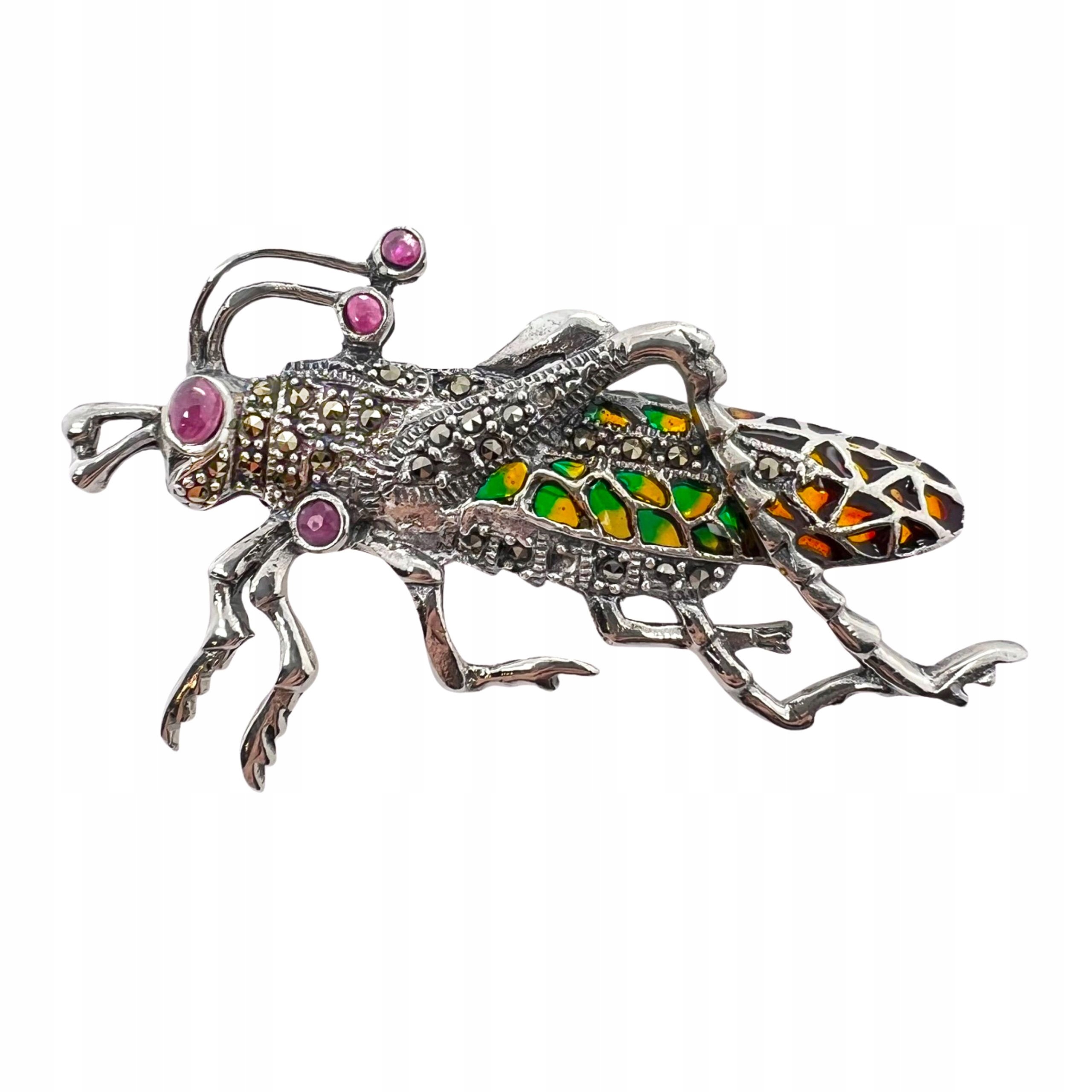 Brož Ryzosti 925 Luční Koník S Rubíny A Markýzami