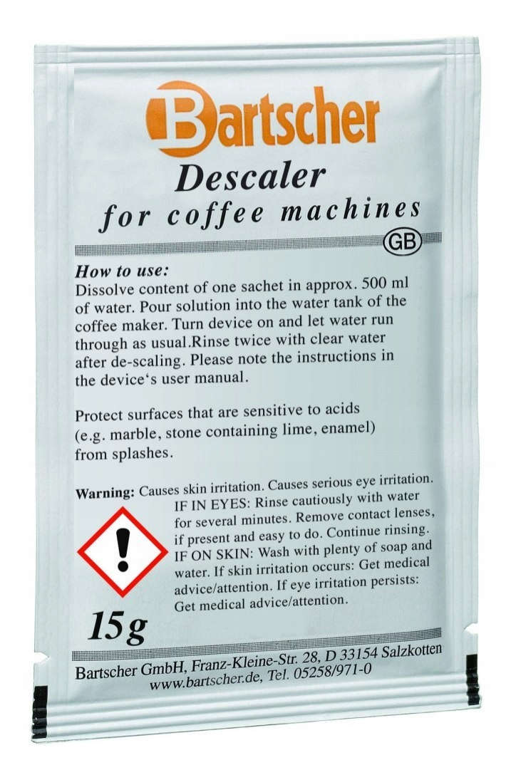 Profesjonalny Proszek Odkamieniacz Gastronomiczny Do Ekspresu 30 Saszetek Marka Bartscher