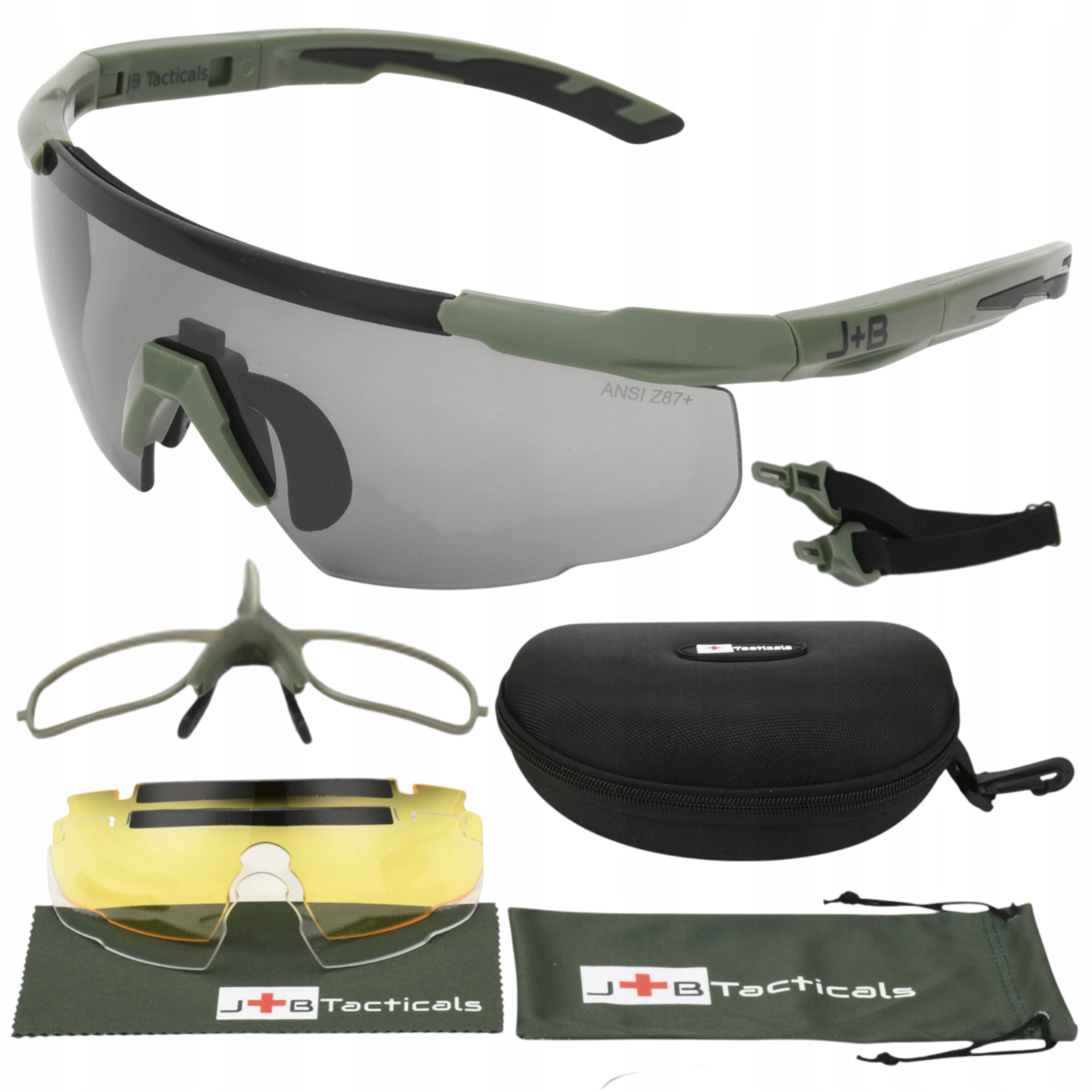 Okulary Ochronne Taktyczne Wojskowe Strzeleckie Antifog Polaryzacyjne JB03F
