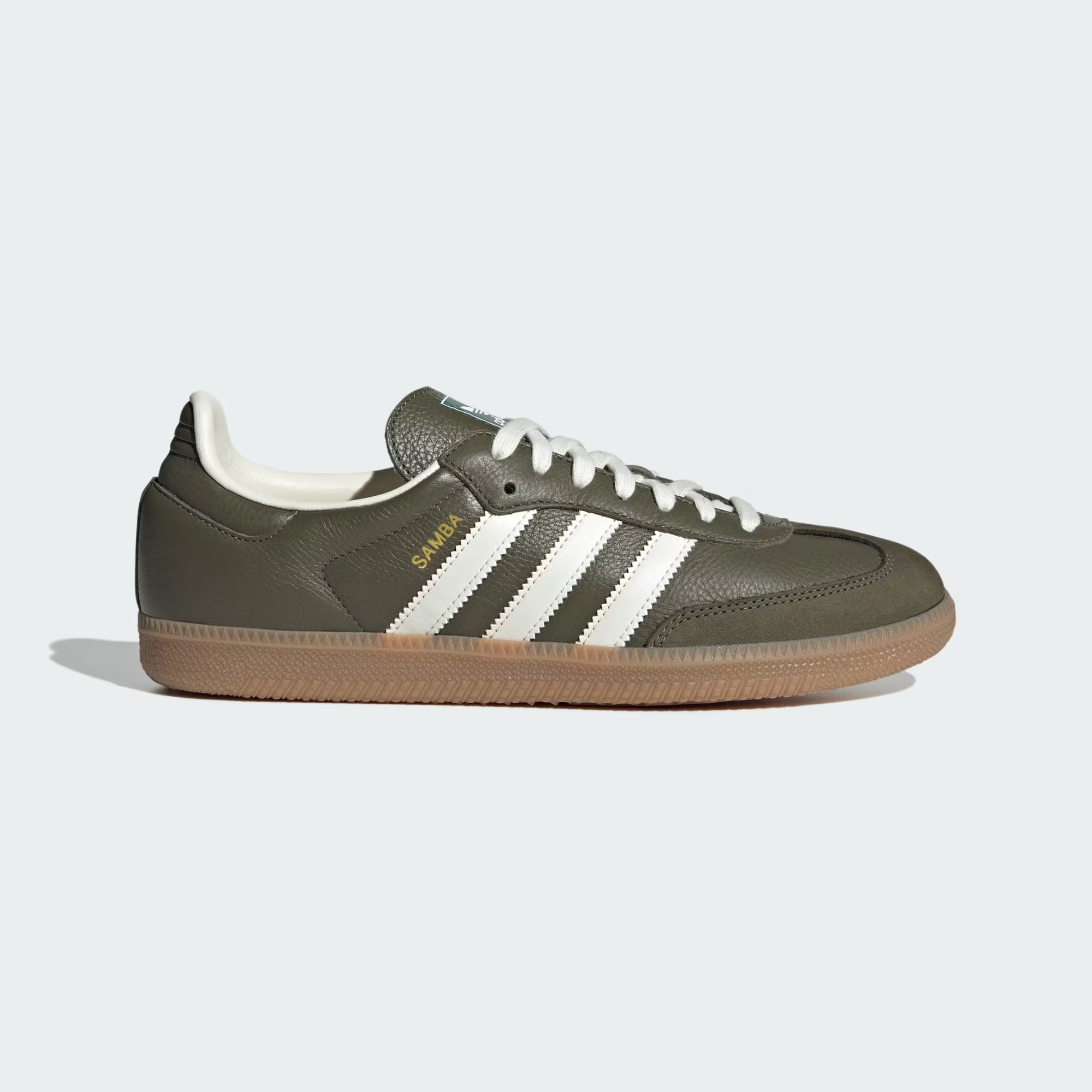 Unisex boty Adidas Samba Og JR0890 zelené khaki kožené retro 40 2/3