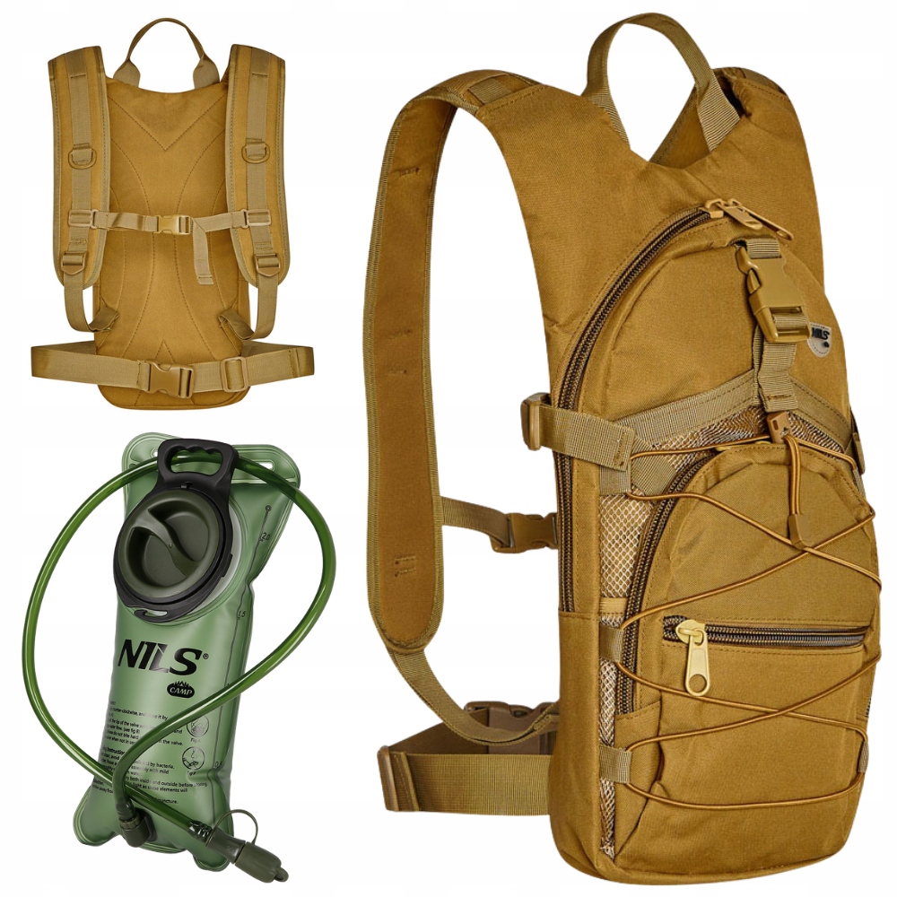 Plecak Turystyczny Miejski Sportowy Trekkingowy Górski 15L Bukłak 2L