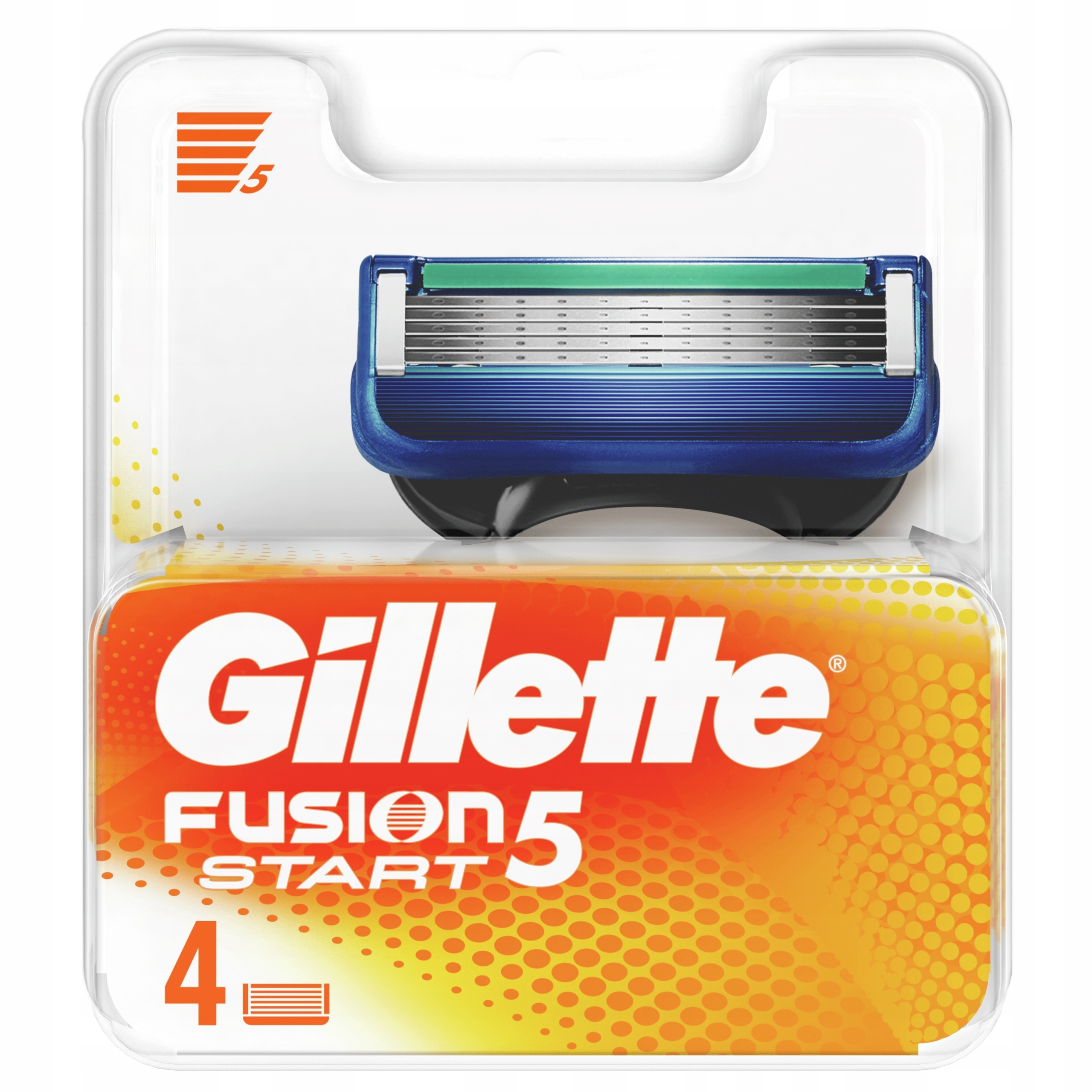 Zestaw 2X4SZT. Gillette Fusion 5 Wkłady Ostrza Folia Oryginał **germany**-Zdjęcie-0
