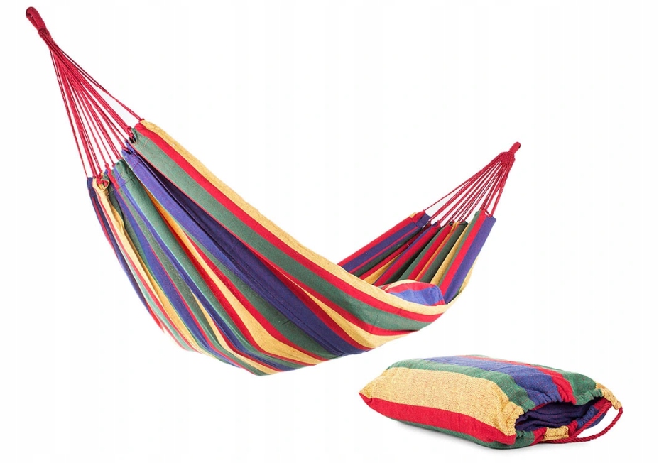 UU29 DUŻY HAMAK OGRODOWY DWUOSOBOWY XXXL linki + ETUI