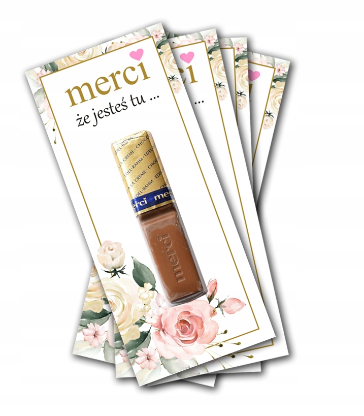 

Podziękowania dla gości Merci wesele ślub