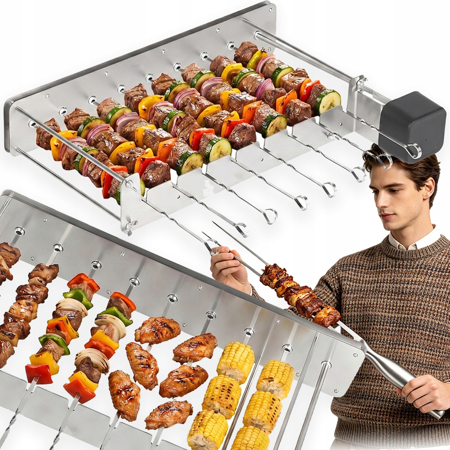 Barbecue Elektrický Stolový Gril Pro Automatický Prenosný Na Kempovanie