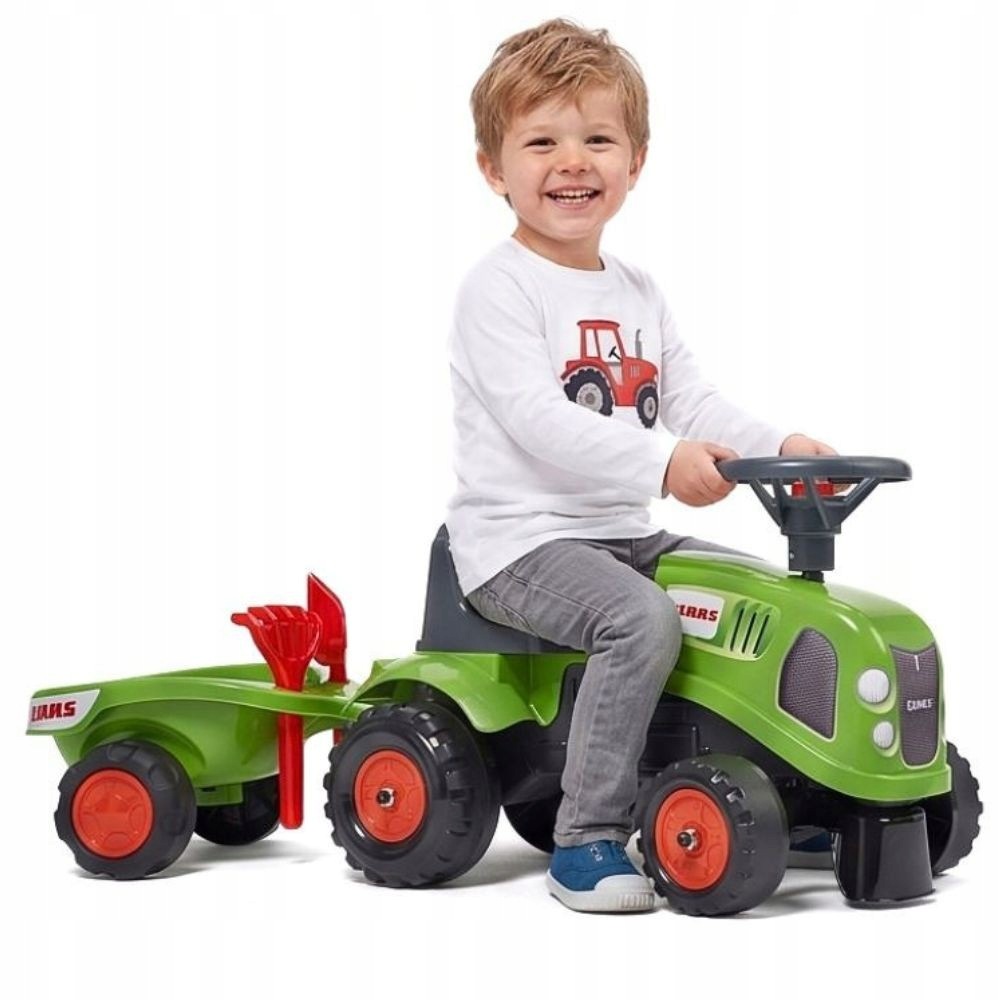 Falk Traktorek Baby Claas Zielony Z Przyczepką Akc. Od 1-3 Lat