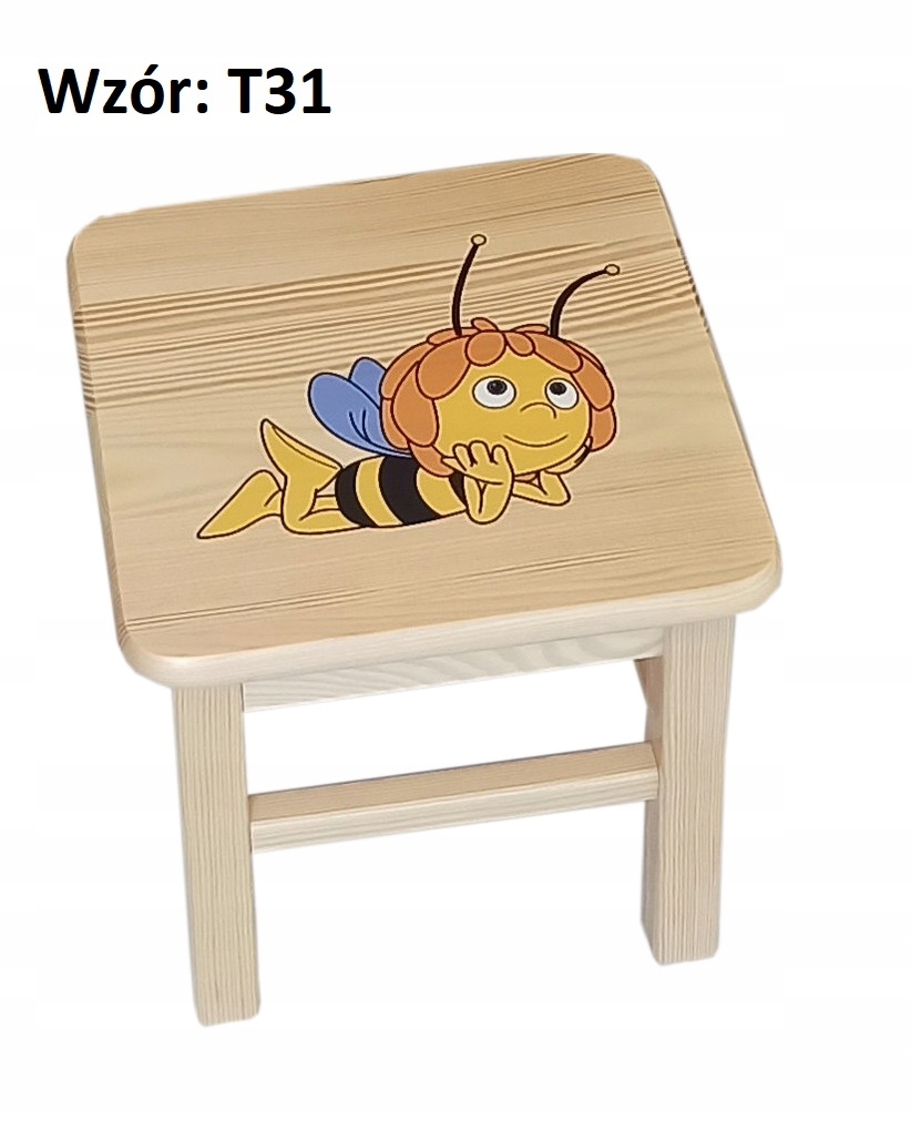 TABORET STOŁEK dla Dziecka WZORY Szerokość siedziska 26 cm