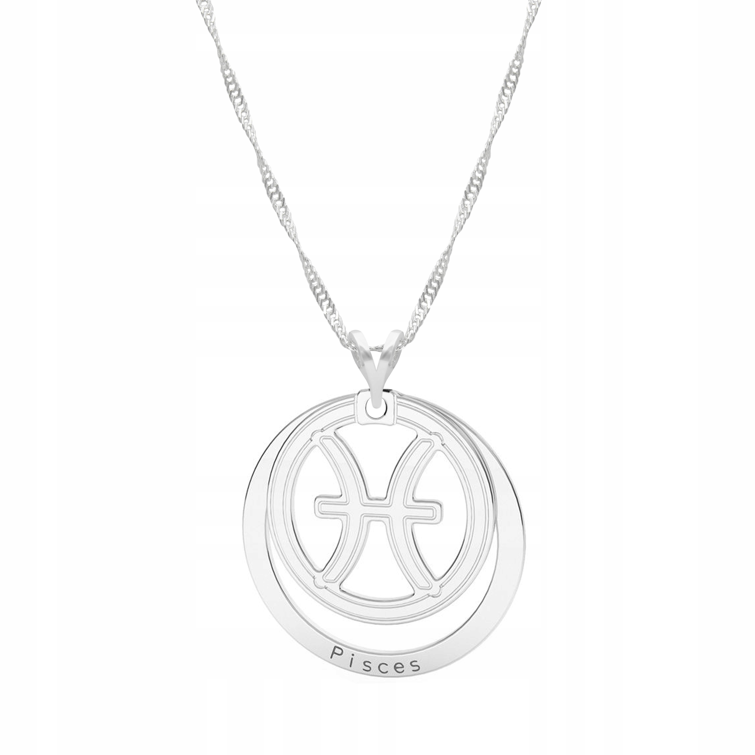 Stříbrný řetízek náhrdelník 925 Znamení Zvěrokruhu Ryby