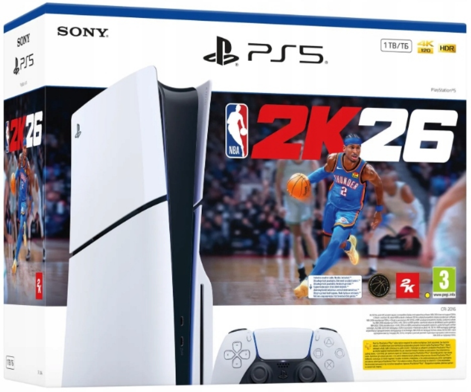 Konsola Sony PlayStation 5 Slim z grą NBA 2K26