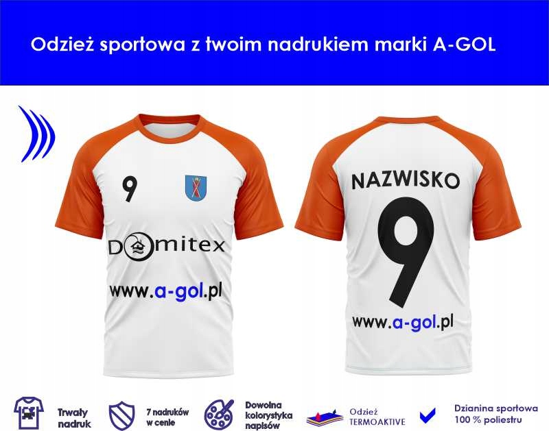 Koszulka sportowa z nadrukiem LOGA czerwona 18 Marka A-GOL
