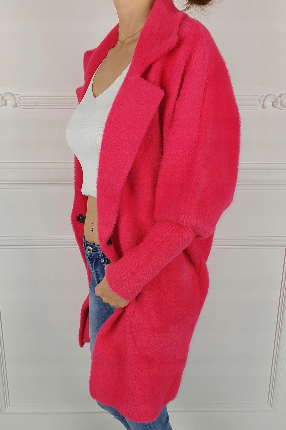 ALPAKA PŁASZCZ DAMSKI DAMSKA WEŁNA KOŁNIERZ KOLORY Marka inna