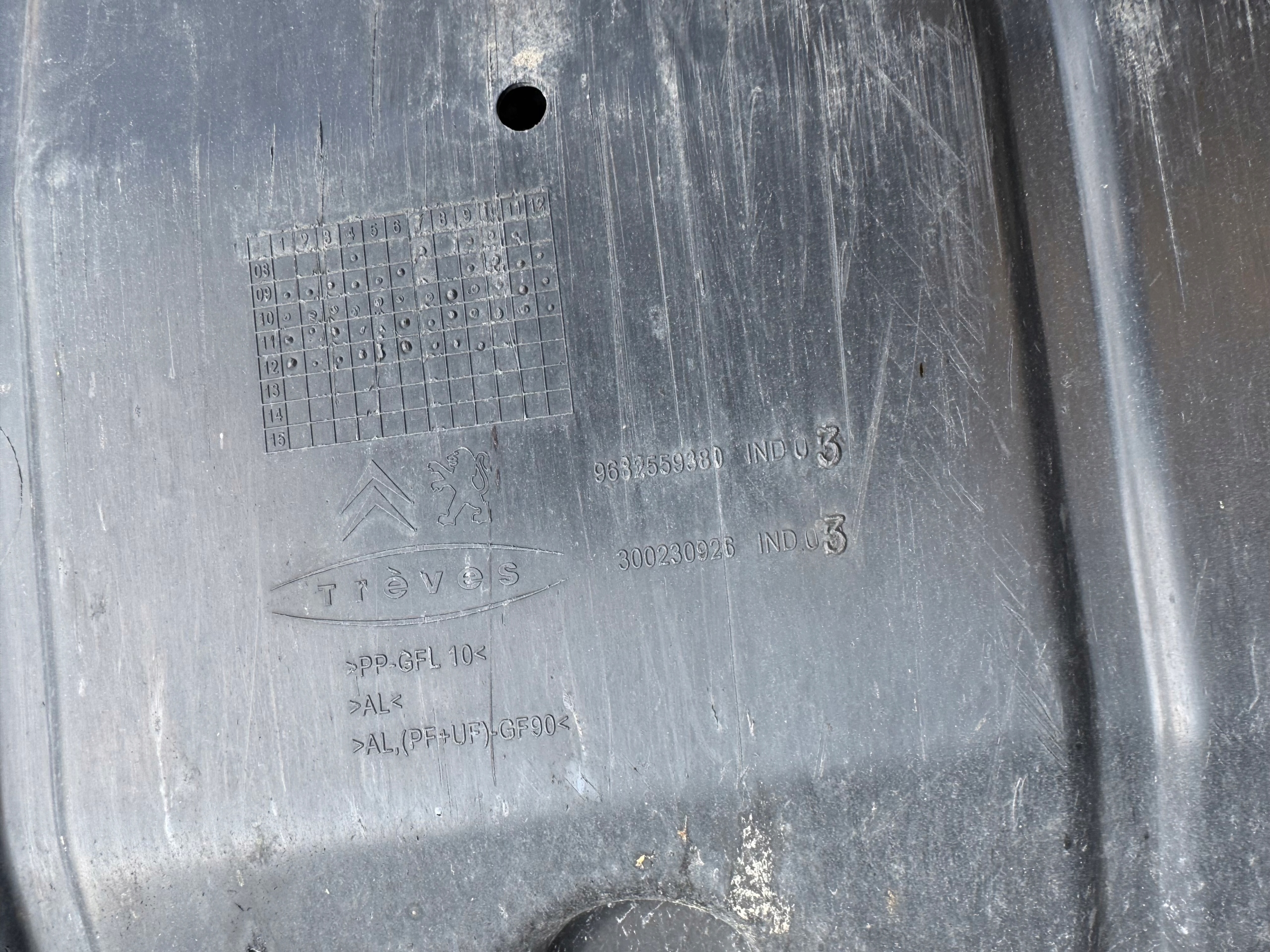 CITROEN DS3 LIFT lower motor cover 9682559380