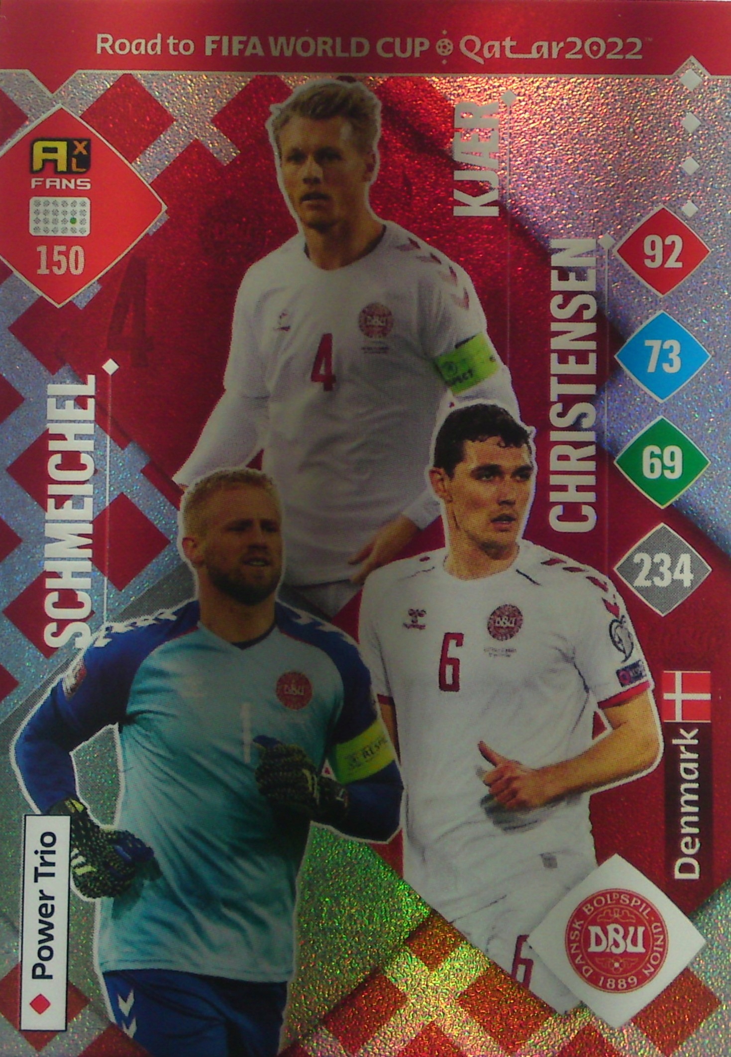 Karta Kolekcjonerska Panini Road Fifa World Qatar 2022 Power Trio Dania 150