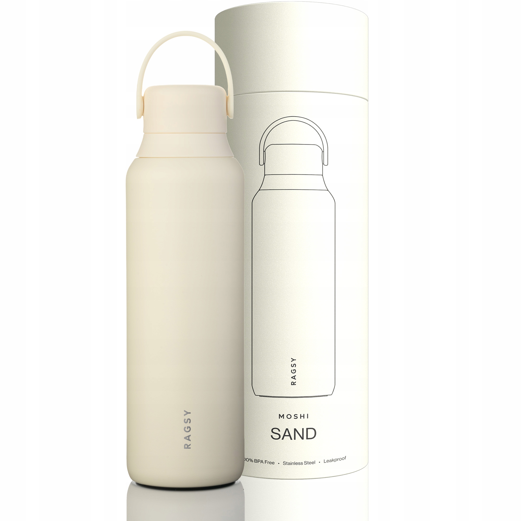 Butelka termiczna Moshi z ceramicznym wnętrzem 600 ml 14/28h Sand