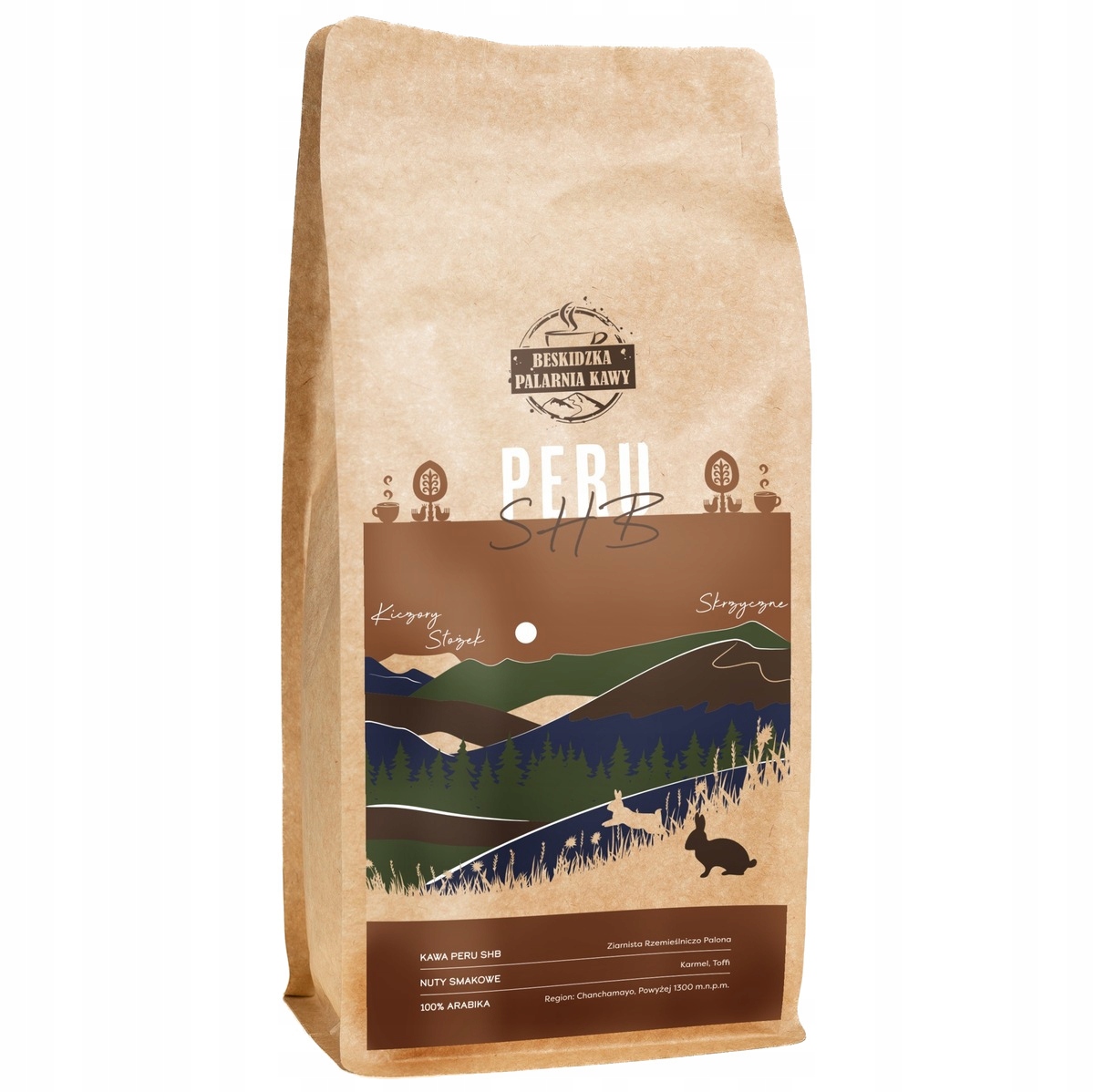 Levně Čerstvě Pražená Mletá Káva Peru Shb 1KG 100% Arabica Speciality