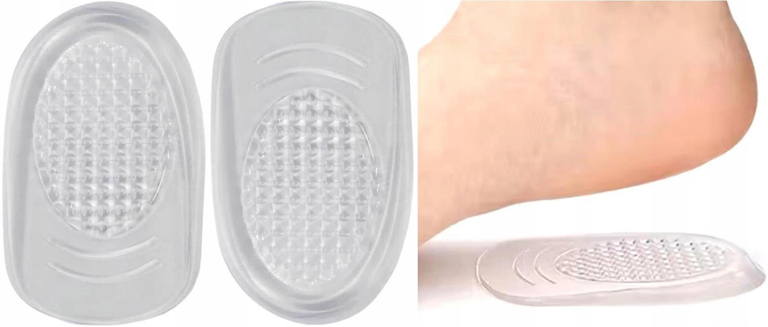 MĘSKIE Silikonowe PODPIĘTKI 7 mm WKŁADKI POD PIĘTY 0,7 cm Gel Support