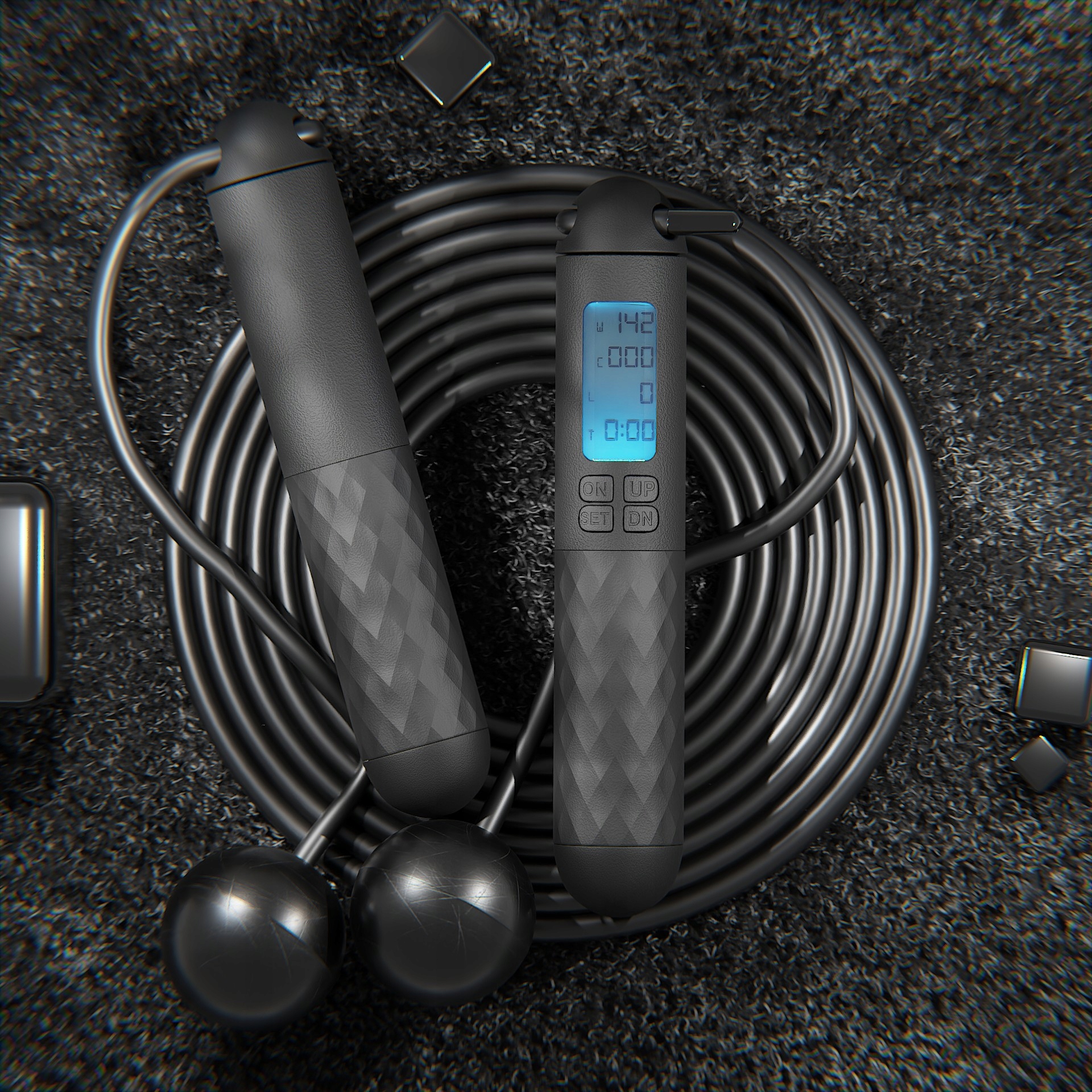 Skakanka z kulkami licznikiem LED regulacją, 280cm Model BLX1