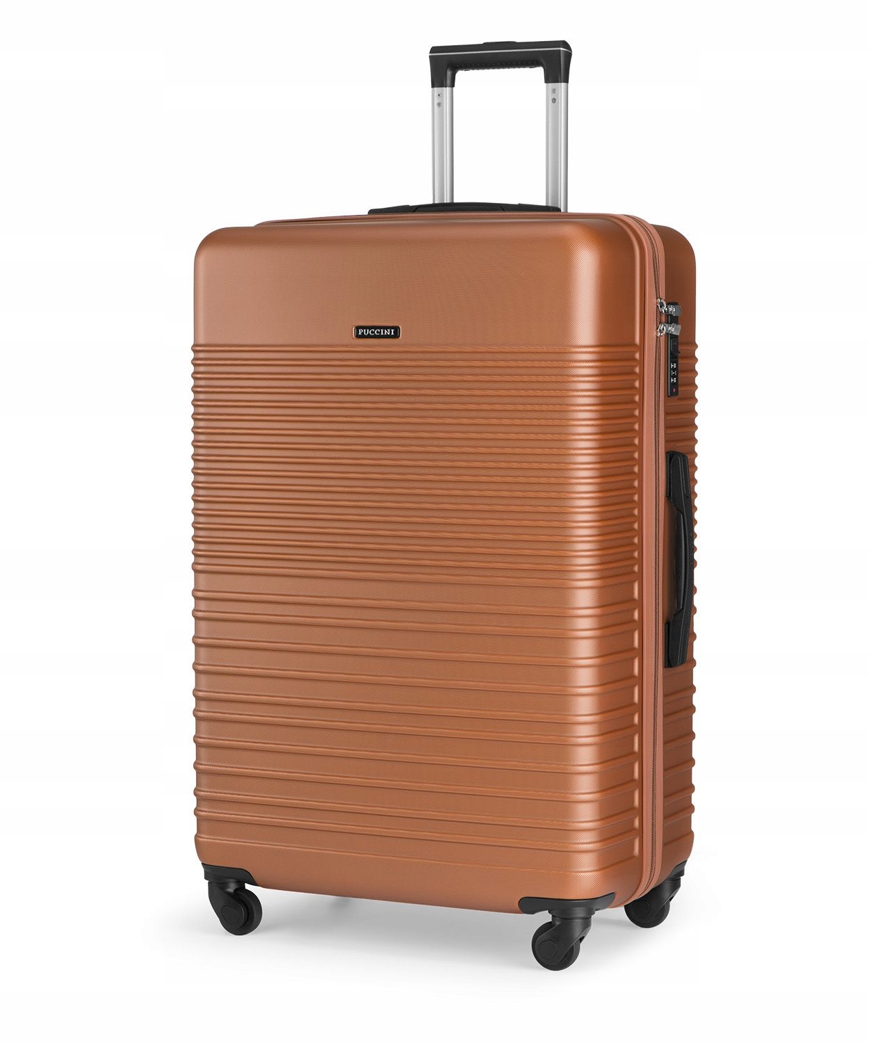 Walizka Duża Podróżna Twarda Puccini Na Kółkach Puccini Karmel ABS028A-9A