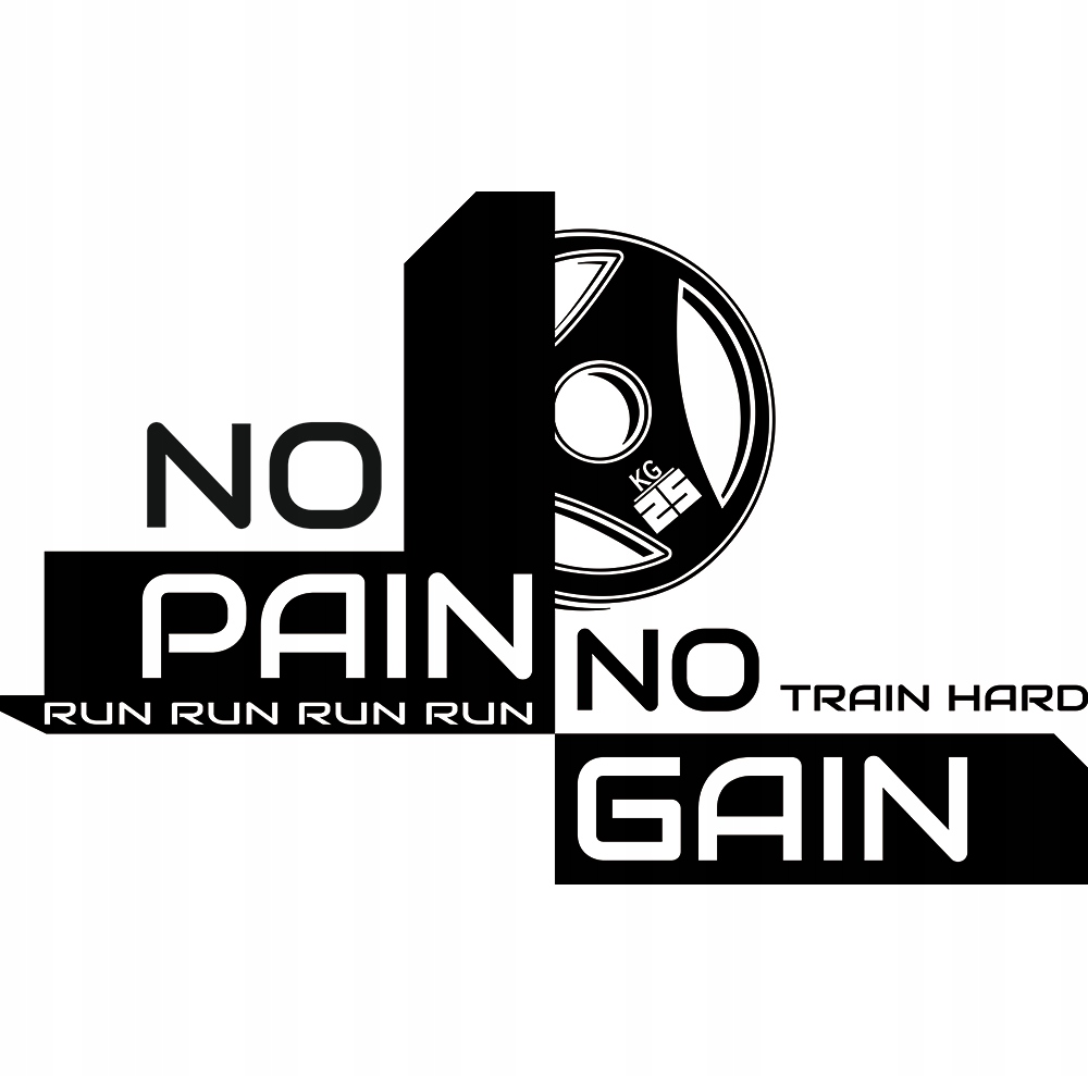 

Naklejka na ścianę Siłownia No Pain No Gain 55x86