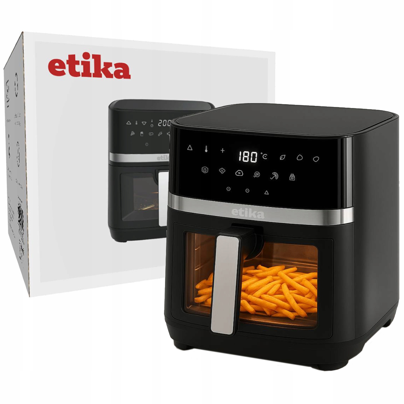 Frytkownica beztłuszczowa Etika ET01/F 1800 W 8 l czarna