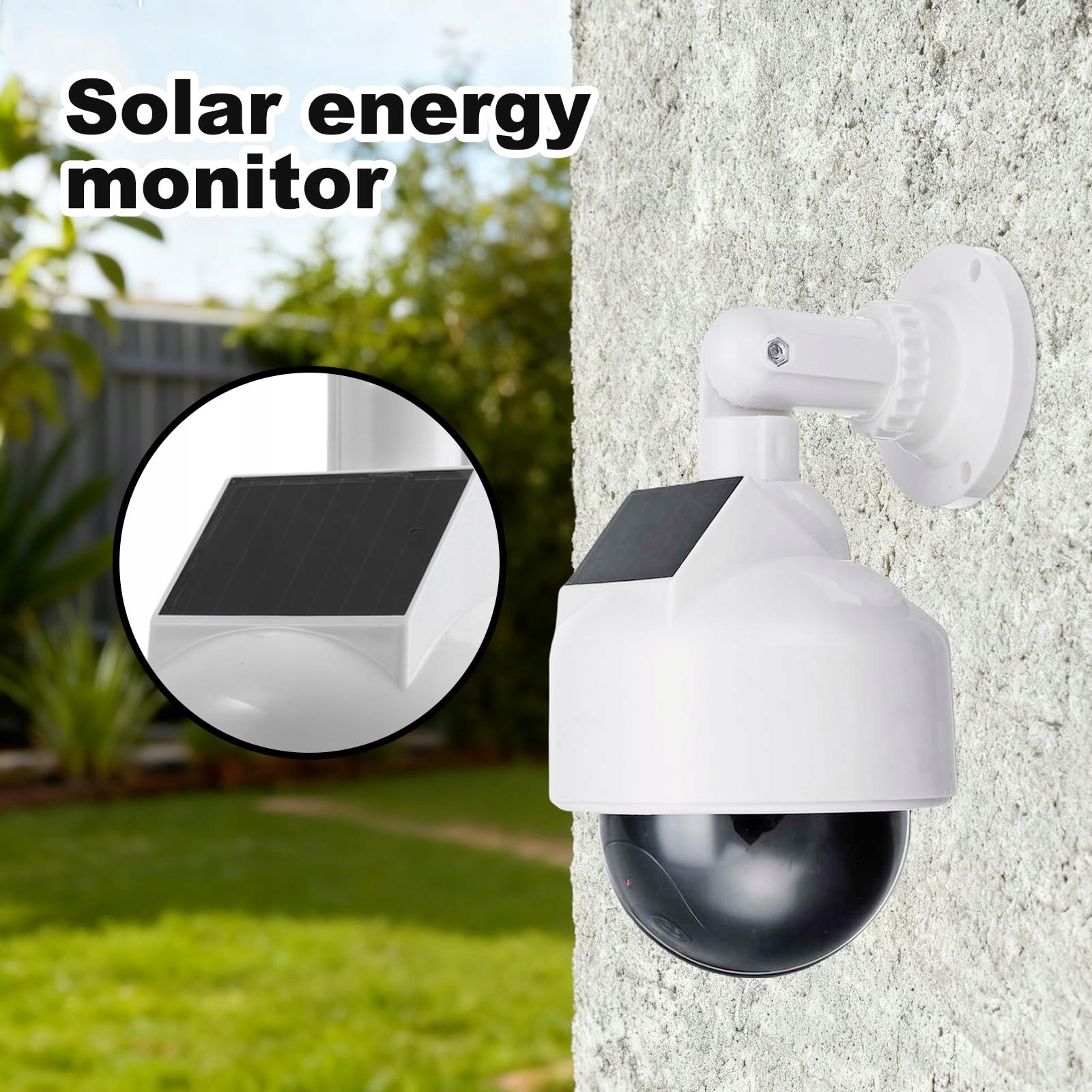 Dummy Atrapa kamery solarnej z obiektywem i czerwonym światłem LED Security — miniatura 3