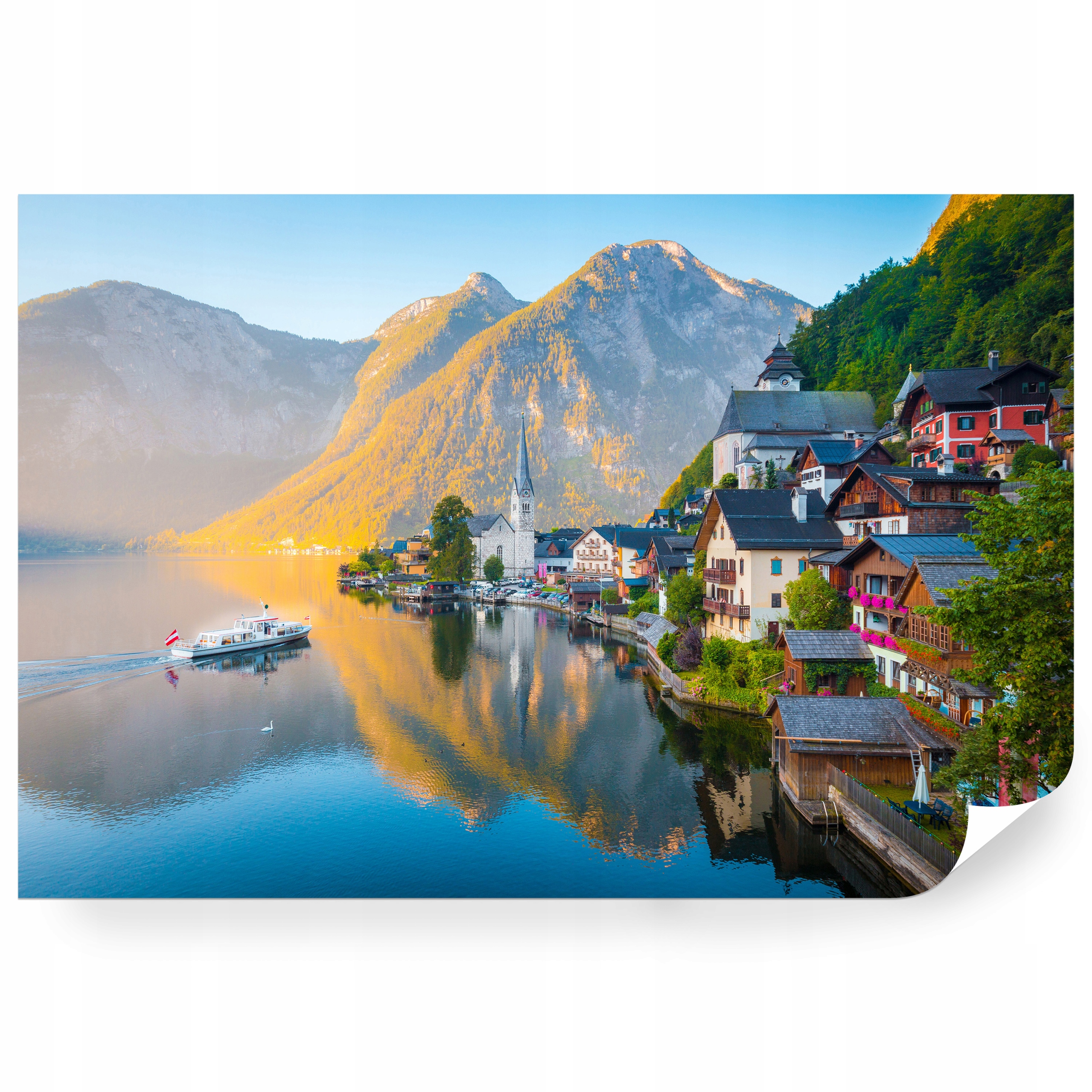 Fototapeta samolepicí Hory A Jezero Hallstatt Alpy 368 x 254 cm