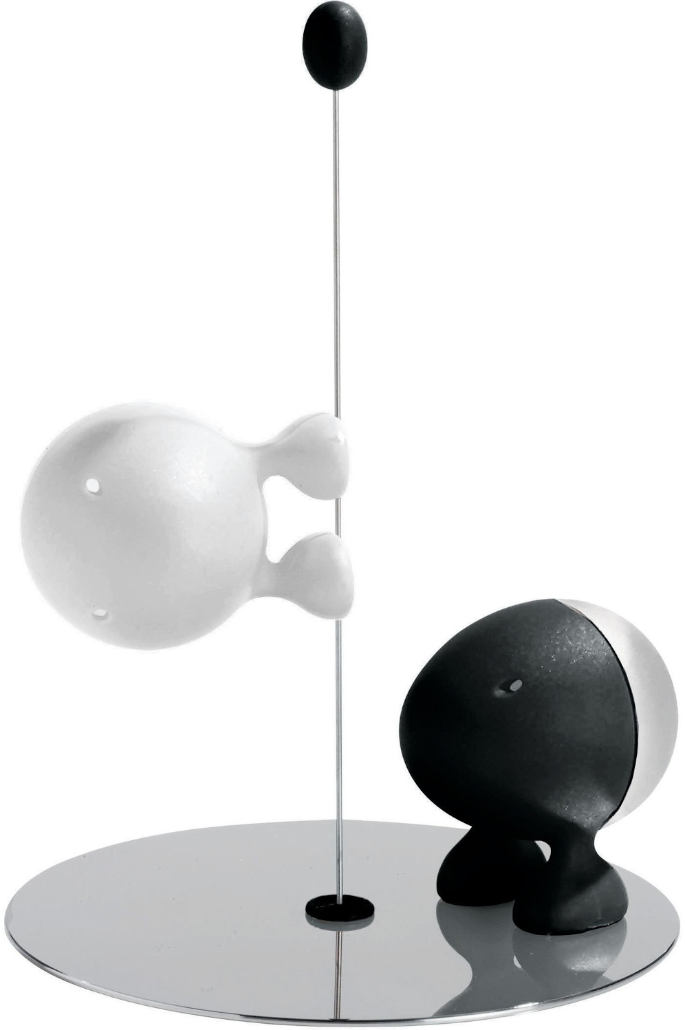 Alessi Lilliput Solnička a Pepřenka – černá/bílá