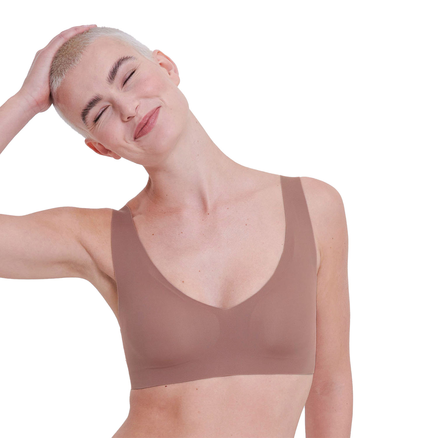 Sloggi 10217728 Zero Feel 2.0 kakaová hnědá podprsenka Braletka L