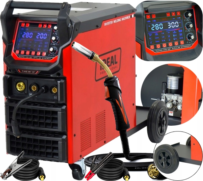 Spawarka Inwertorowa Migomat Ideal Tecno Mig 281 S-pulse Synergic 4x4 280A