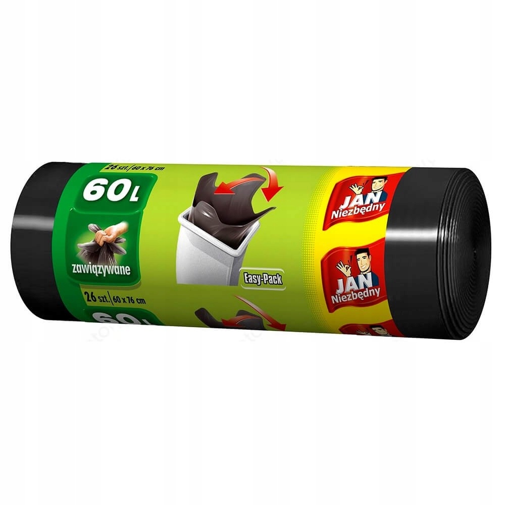 

Jan Niezbędny Worki na śmieci Easy Pack czarne 60l