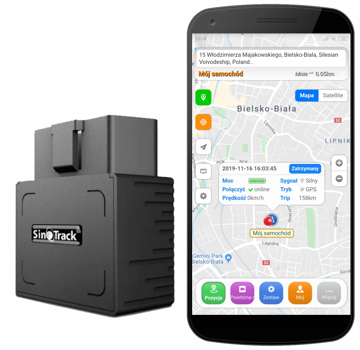 

lokalizator Gps OBD2 do auta nie wymaga montażu